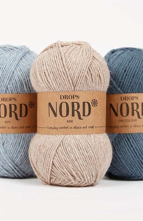 Drops Nord - Color: 1-Off white, 2-Black, 3-Pearl grey, 4-Light grey, 5-Grey, 6-Dark grey, 7-Light beige, 8-Fog, 9-Deep ocean, 10-Lemongrass, 11-Rust, 12-Powder pink, 13-Old pink, 14-Red, 15-Navy blue, 16-Jeans blue, 17-Plum, 18-Goldenrod, 19-Forest green, 20-Blush, 21-Rouge Brique