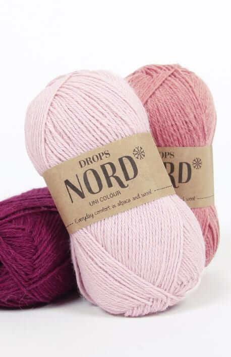 Drops Nord - Color: 1-Off white, 2-Black, 3-Pearl grey, 4-Light grey, 5-Grey, 6-Dark grey, 7-Light beige, 8-Fog, 9-Deep ocean, 10-Lemongrass, 11-Rust, 12-Powder pink, 13-Old pink, 14-Red, 15-Navy blue, 16-Jeans blue, 17-Plum, 18-Goldenrod, 19-Forest green, 20-Blush, 21-Rouge Brique