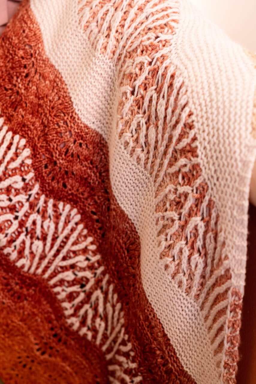 Highlands Sunset Shawl Knitting Kit - Les Laines Biscotte Yarns