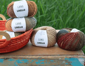Lang Yarns - Linello - Color: # 09 - Macaron, # 15 - Mountain, # 52 - Lily Pad, # 54 - Tropic, # 55 - Hurricane, # 115 - Patina