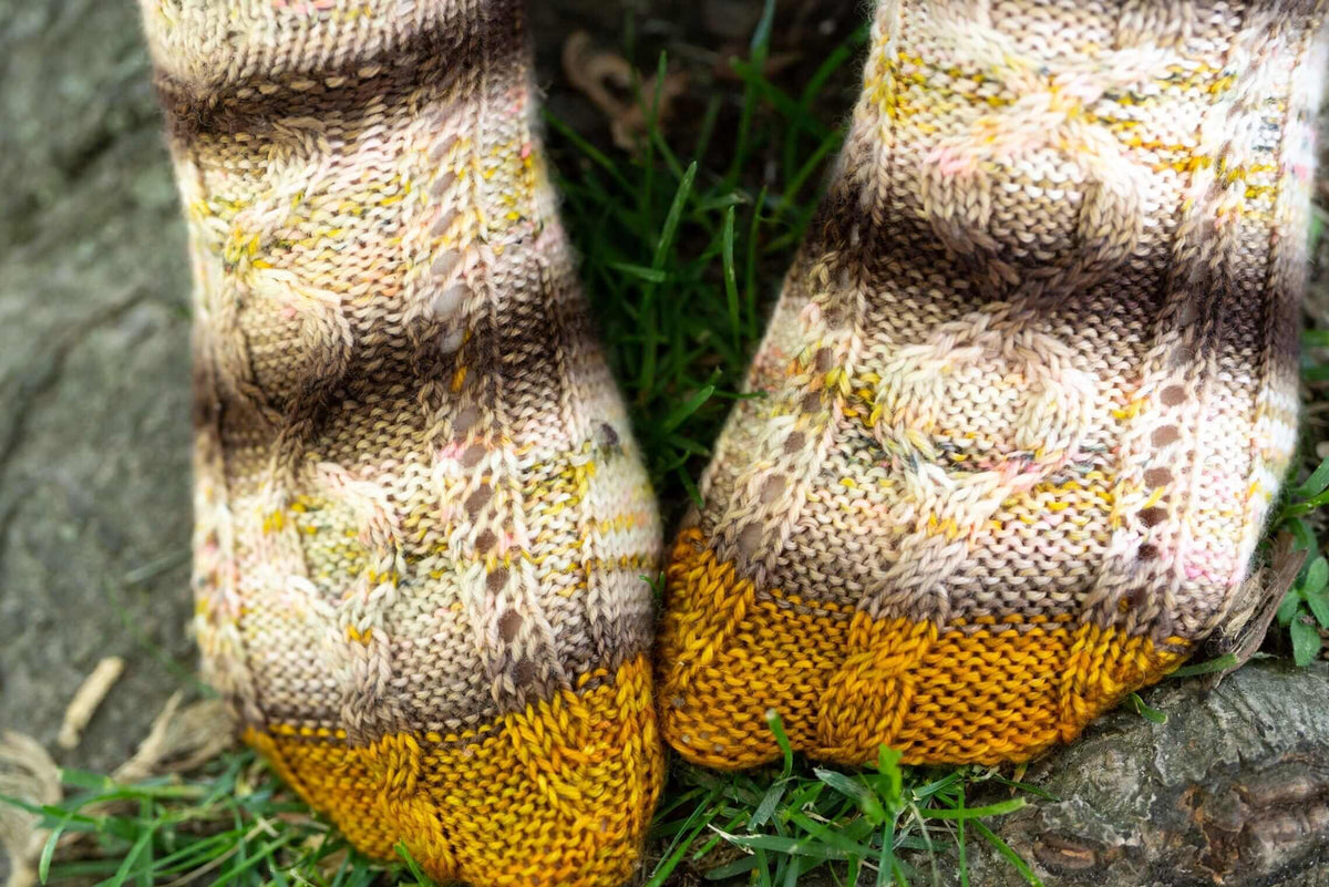 Tree Hollow Socks Pattern