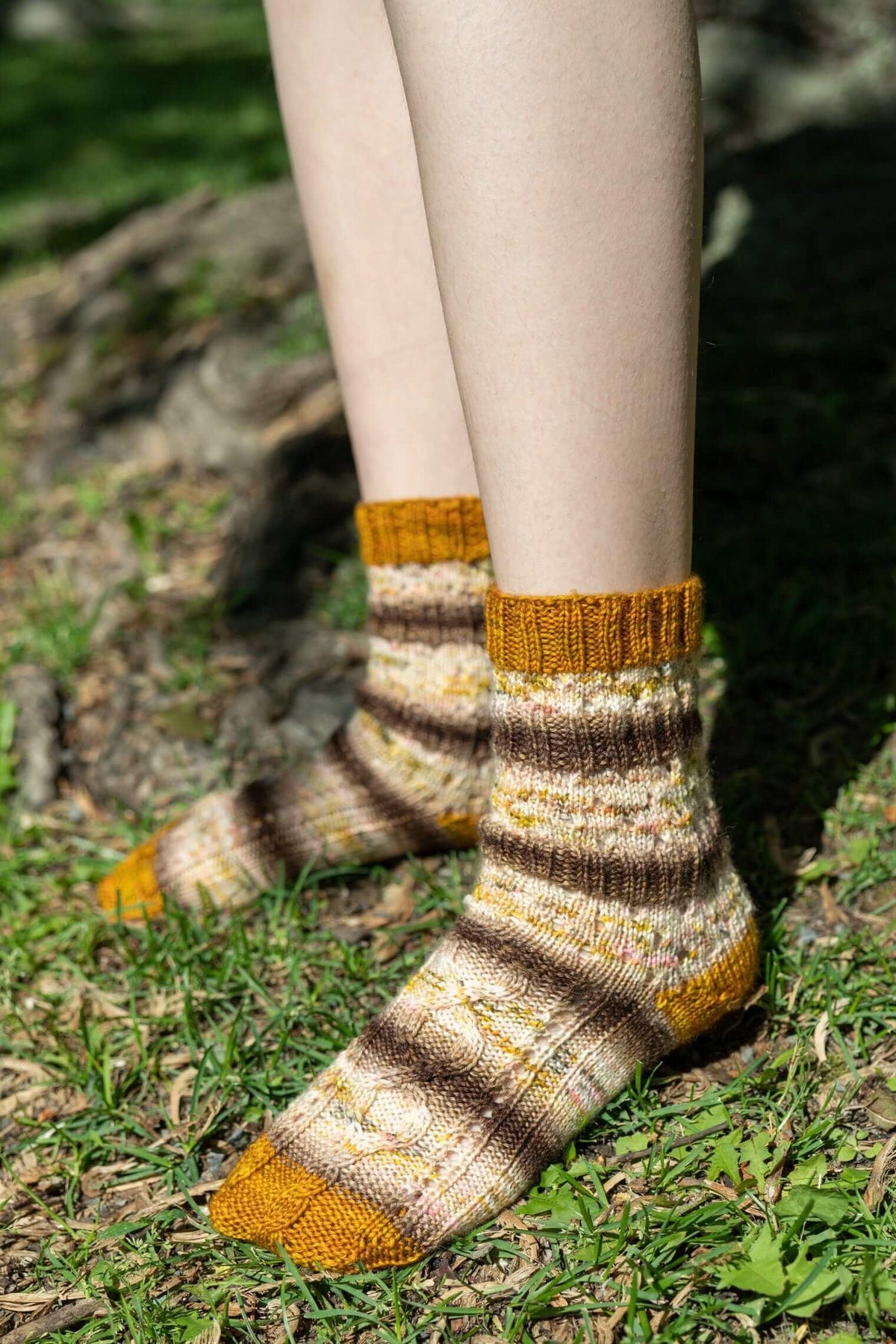 Tree Hollow Socks Pattern