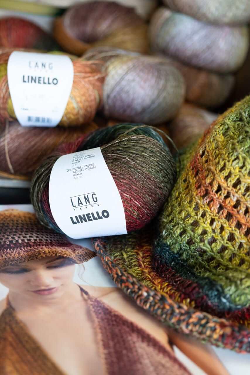 Lang Yarns - Linello - Color: # 09 - Macaron, # 15 - Mountain, # 52 - Lily Pad, # 54 - Tropic, # 55 - Hurricane, # 115 - Patina