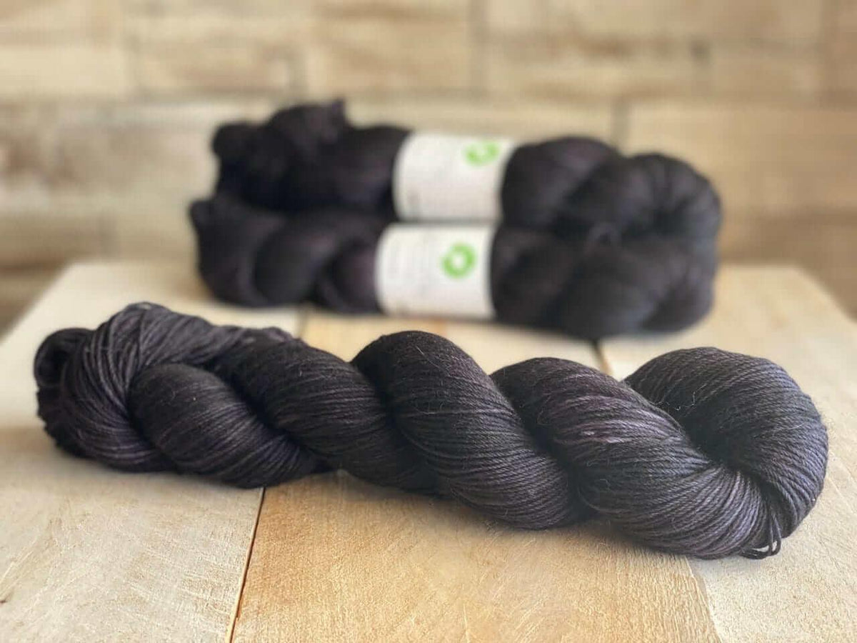 Sock yarn with alpaca FLAMEL CHARBON