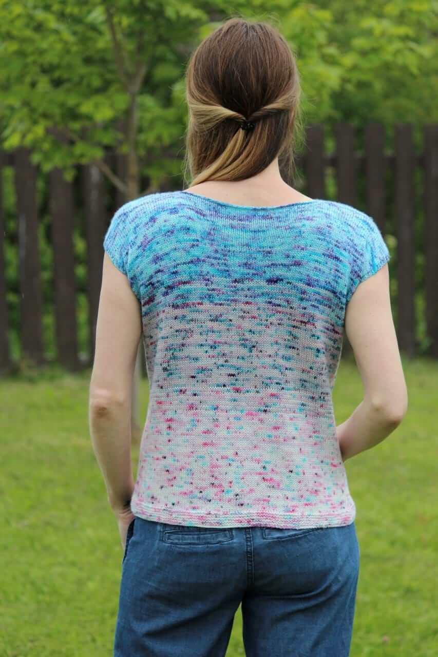 Faded Frenzy Tee Free Knitting Pattern