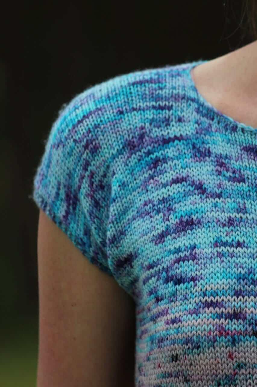 Faded Frenzy Tee Free Knitting Pattern