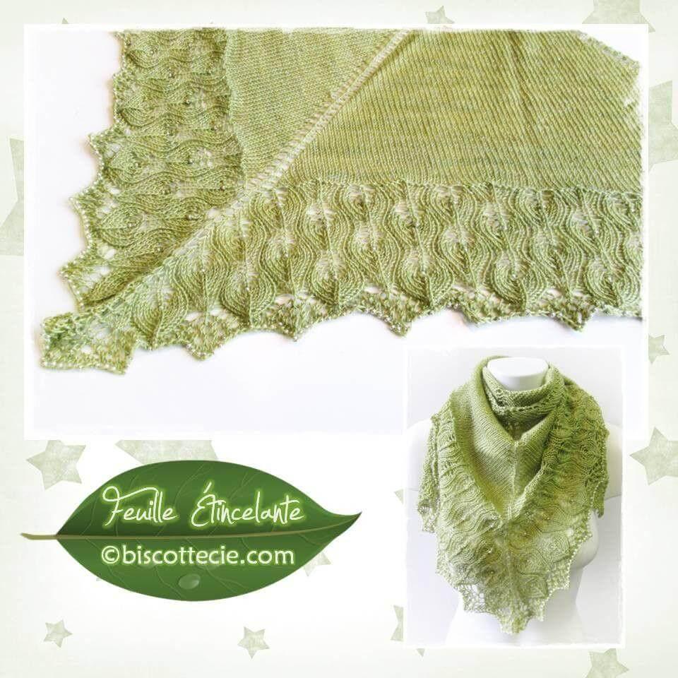 Shawl pattern "Sparkling Leaf"