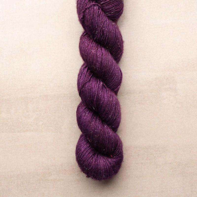 Merino and stellina fingering weight yarn FIZWIZBIZ PURPLE