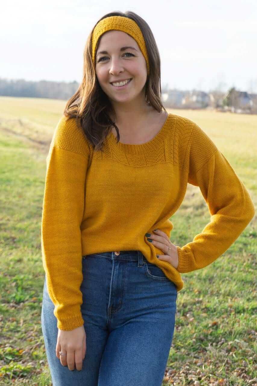 Knitted yellow cheap sweater