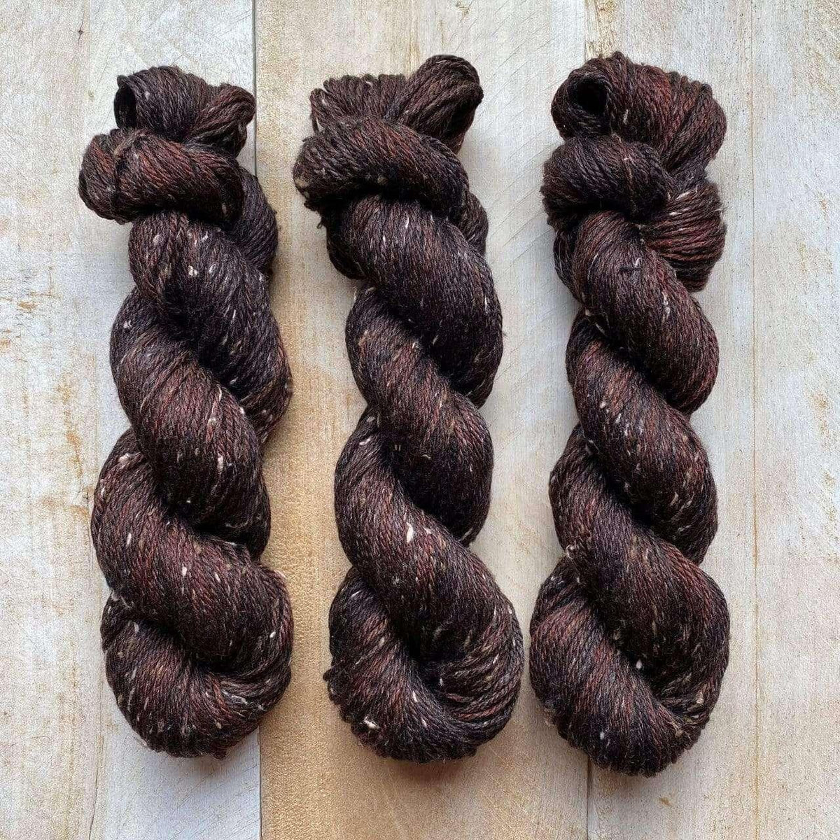 Hand-dyed tweed yarn HAGRID CHOCOLAT