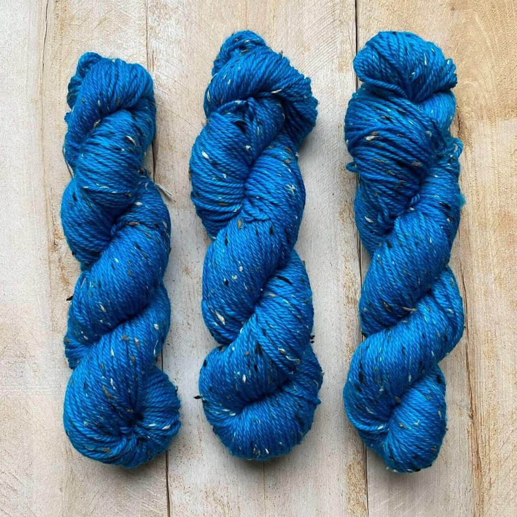 Hand-dyed tweed yarn HAGRID TURQUOISE