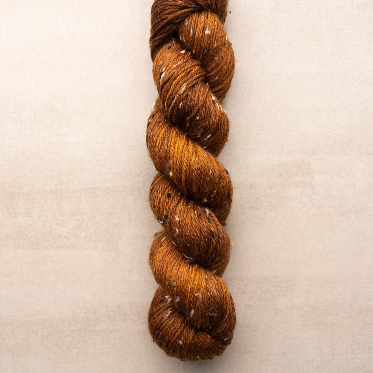 Hand-dyed tweed yarn HAGRID CARAMEL