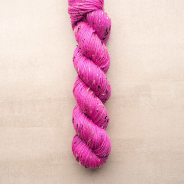 Hand-dyed tweed yarn HAGRID ROSE NEON