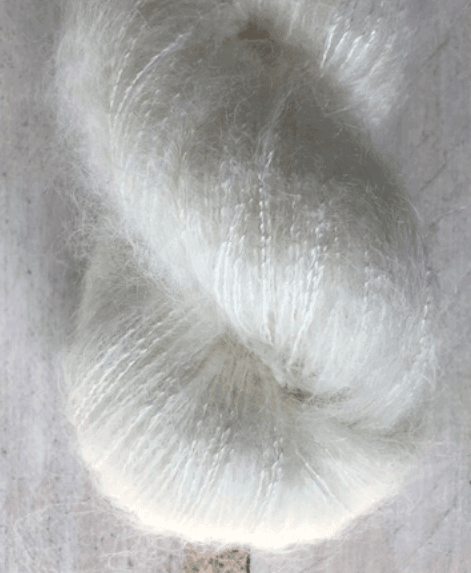 Hand-dyed kid mohair & silk HERMIONE NATURE