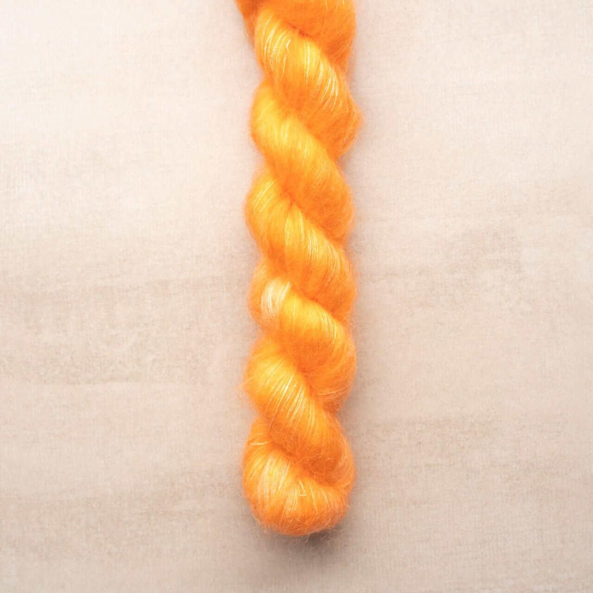 Hand-dyed kid mohair & silk HERMIONE CANTALOUP