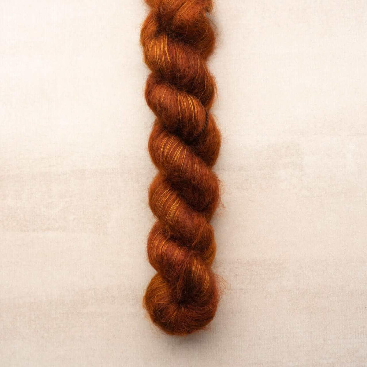 Hand-dyed kid mohair & silk HERMIONE CARAMEL