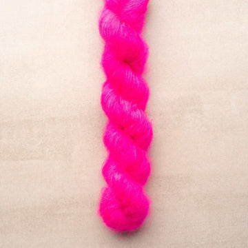 Hand-dyed kid mohair & silk HERMIONE ROSE NEON