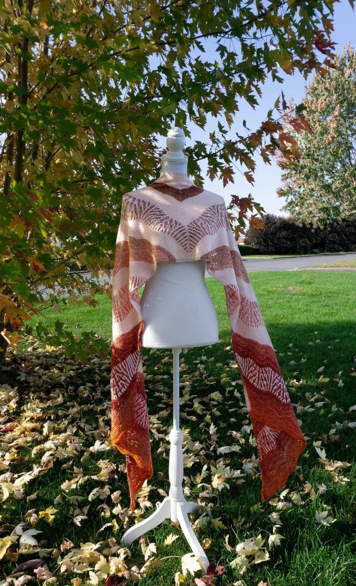 Highlands Sunset Shawl Knitting Kit - Les Laines Biscotte Yarns