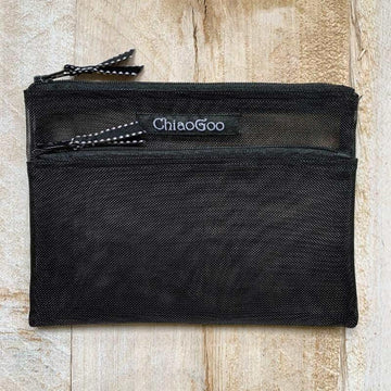 Black mesh case for Chiaogoo accessories - Les Laines Biscotte Yarns