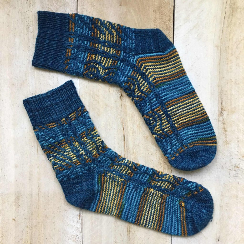 Taos Tributary Socks Knitting Pattern