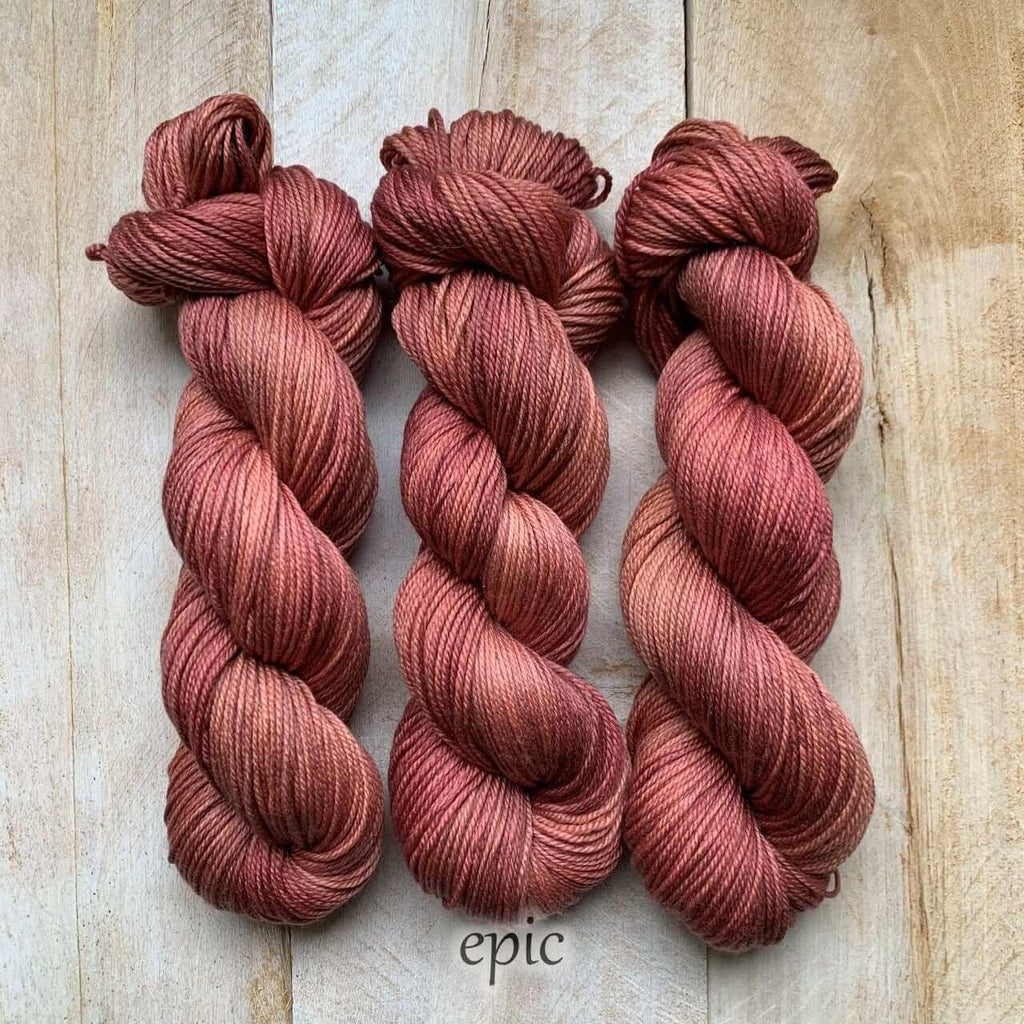 Hand-dyed yarn DK PURE LR EPIC DK weight yarn