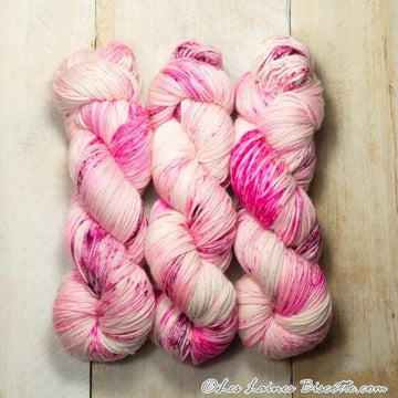 Hand-dyed yarn DK PURE LA VIE EN ROSE DK weight yarn