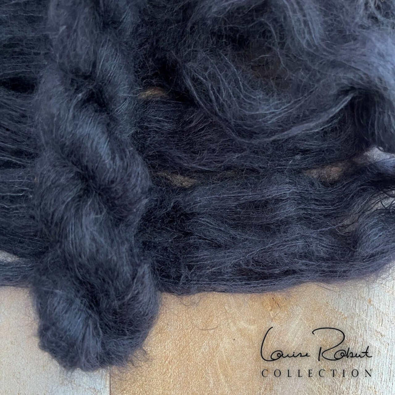 Hand-dyed yarn KID SILK MOUTON NOIR