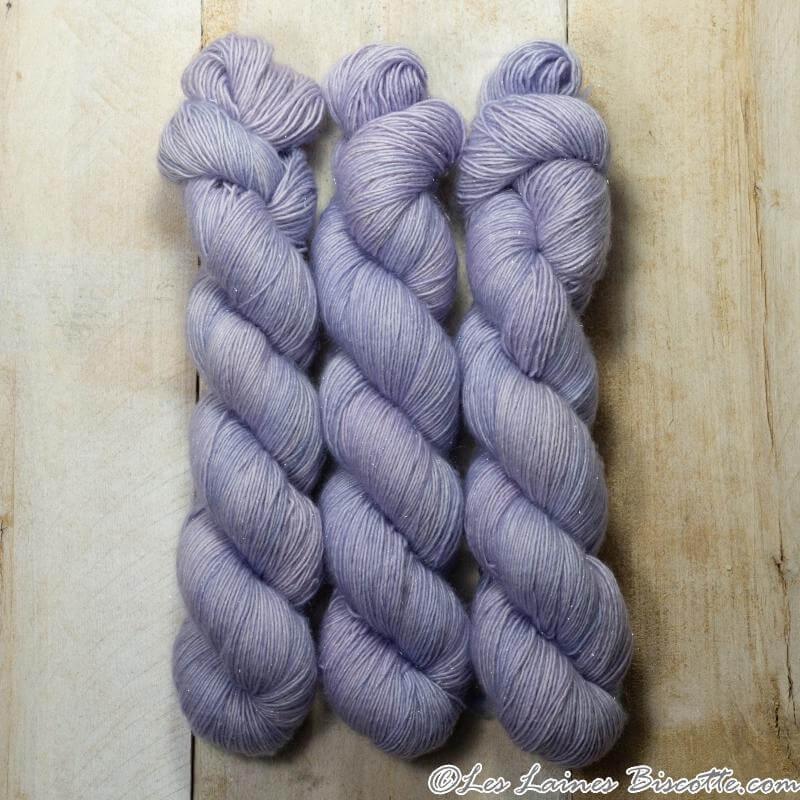 Merino and stellina fingering weight yarn FIZWIZBIZ LAVANDE