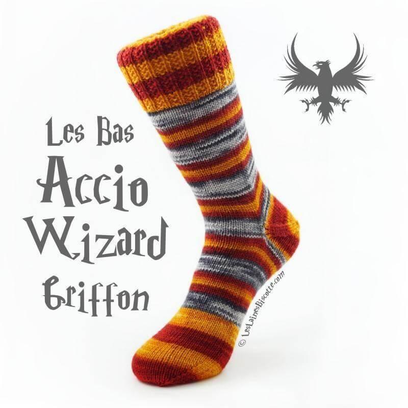 WIZARD SOCK KNITTING KIT - Yarn (2 X 50 gr) & Pattern - Les Laines Biscotte Yarns