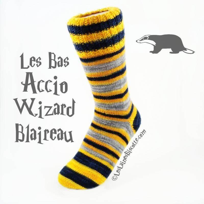 WIZARD SOCK KNITTING KIT - Yarn (2 X 50 gr) & Pattern - Les Laines Biscotte Yarns