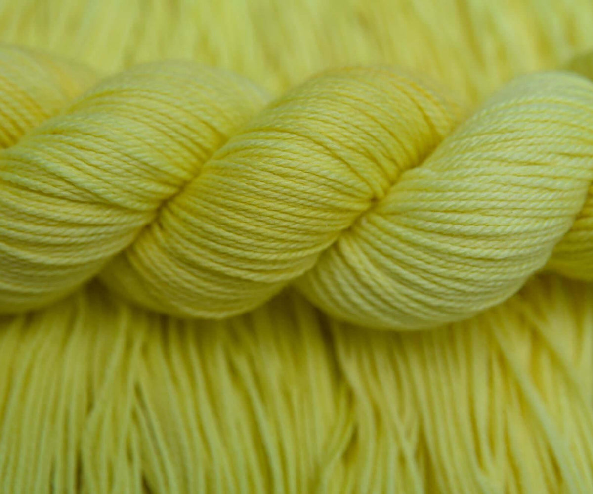 Hand-dyed yarn DK PURE LEMON MERINGUE DK weight yarn