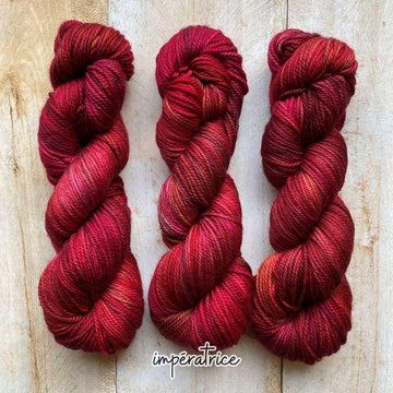 Hand-dyed yarn MERINO WORSTED IMPÉRATRICE