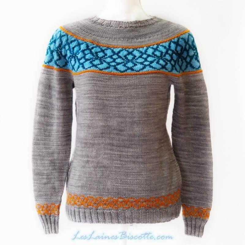 Knitting pattern ♥ Maelstrom round-yoked Pullover