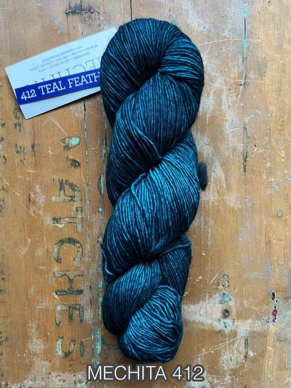 Malabrigo Mechita - Color: 412 Teal Feather