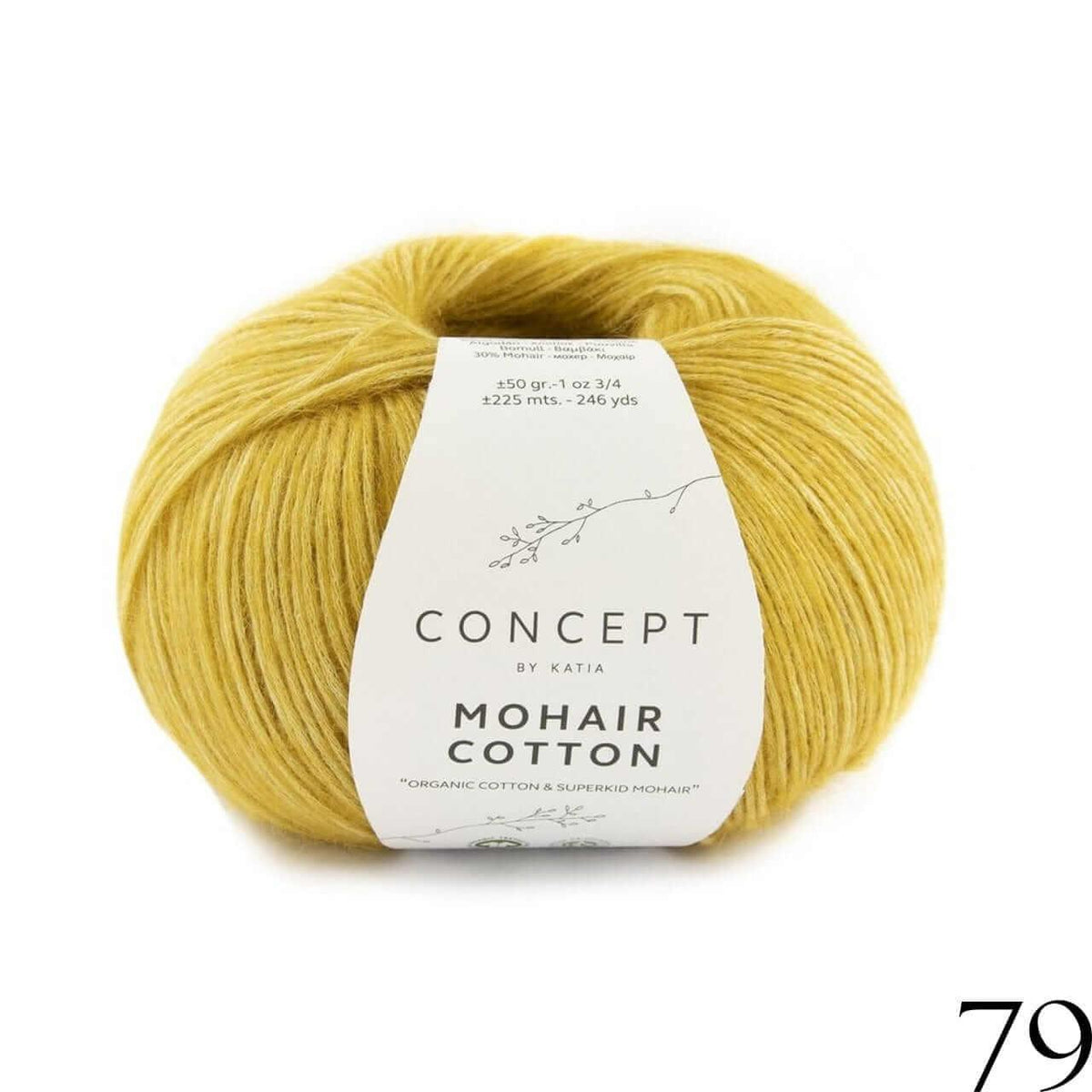 Katia Concept - Mohair Cotton - Color: # 79 - Moutarde