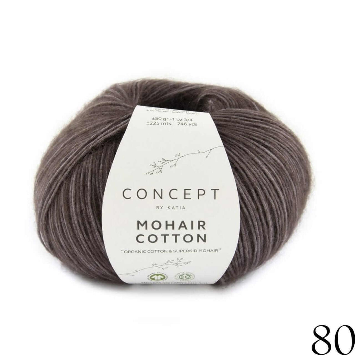 Katia Concept - Mohair Cotton - Color: # 80 - Aubergine