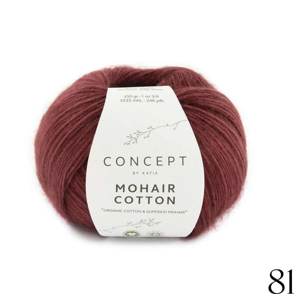 Katia Concept - Mohair Cotton - Color: # 81 - Rouge