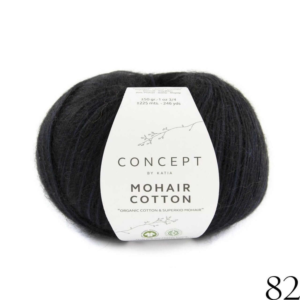 Katia Concept - Mohair Cotton - Color: # 82 - Noir