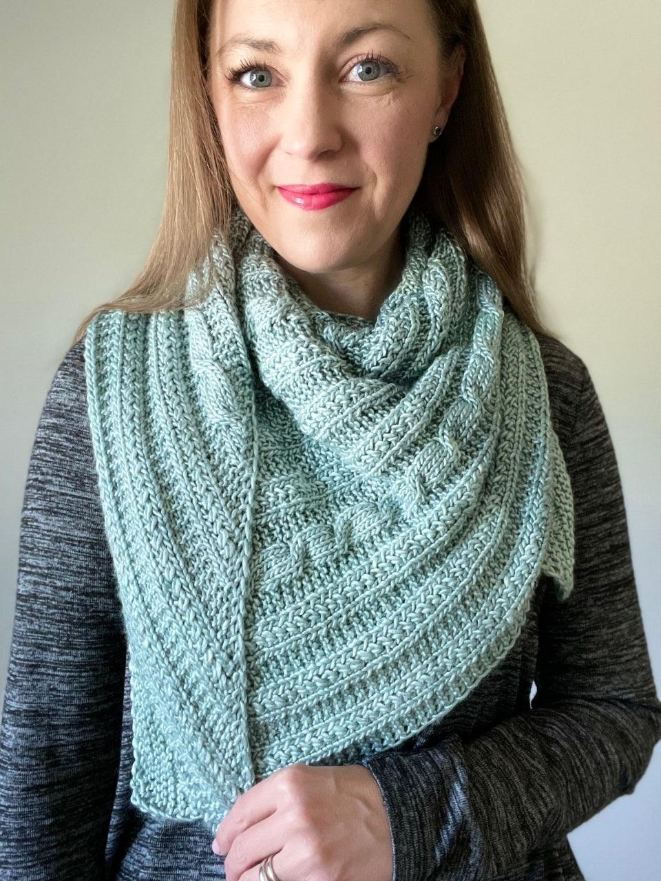 Nouvelle Twist Shawl Pattern - Les Laines Biscotte Yarns