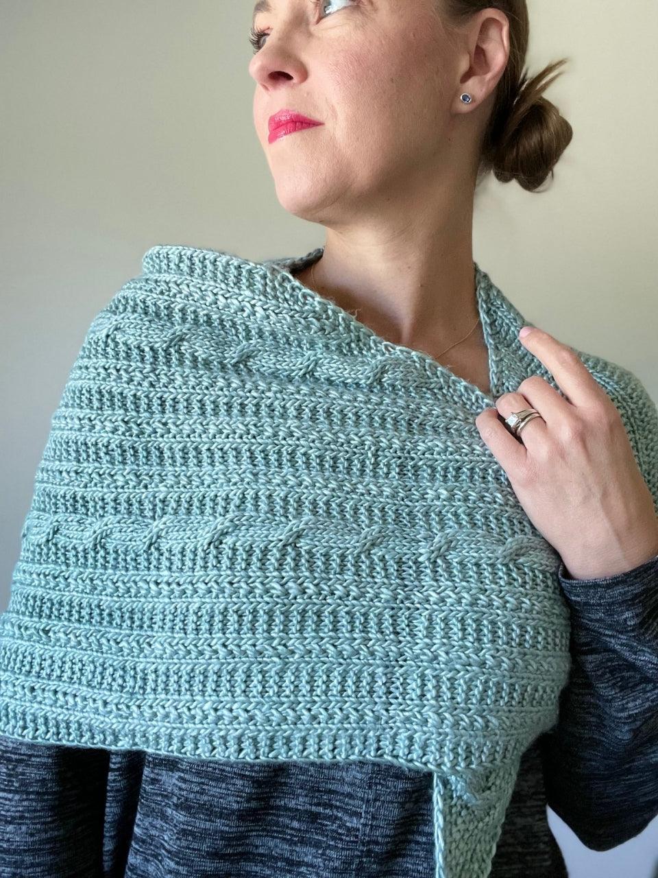 Nouvelle Twist Shawl Pattern - Les Laines Biscotte Yarns