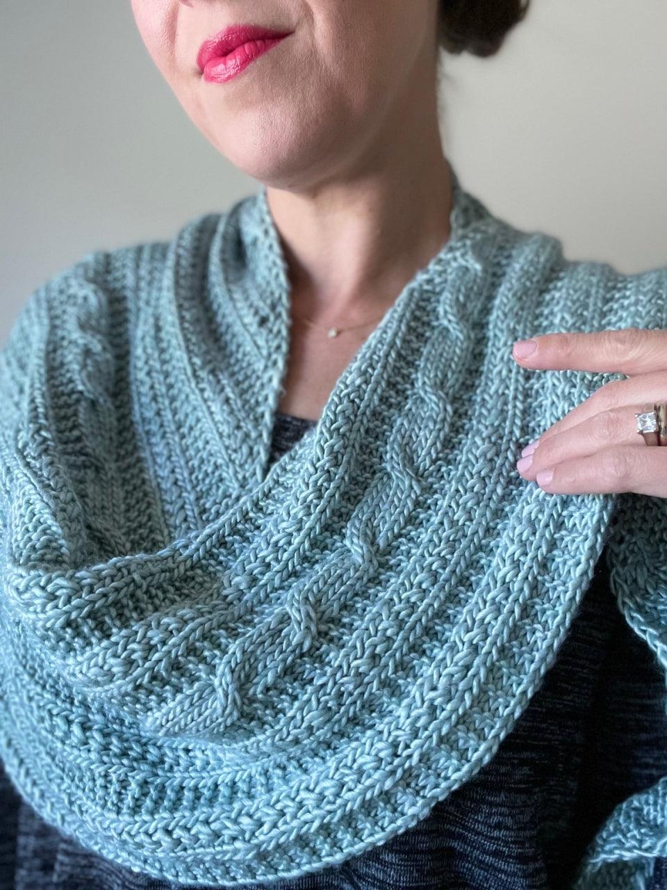 Nouvelle Twist Shawl Pattern - Les Laines Biscotte Yarns