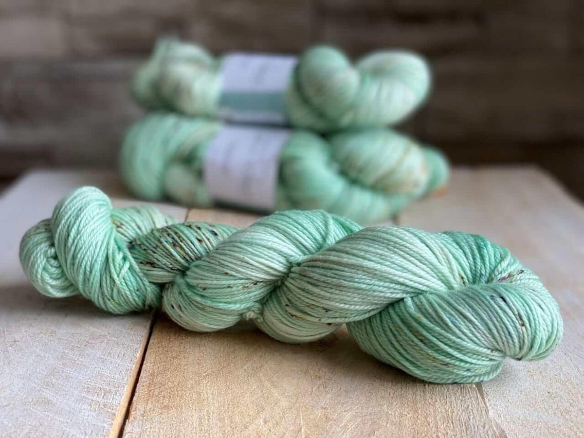 Hand-dyed yarn DK PURE LR PISTACHIO ICE CREAM DK weight yarn