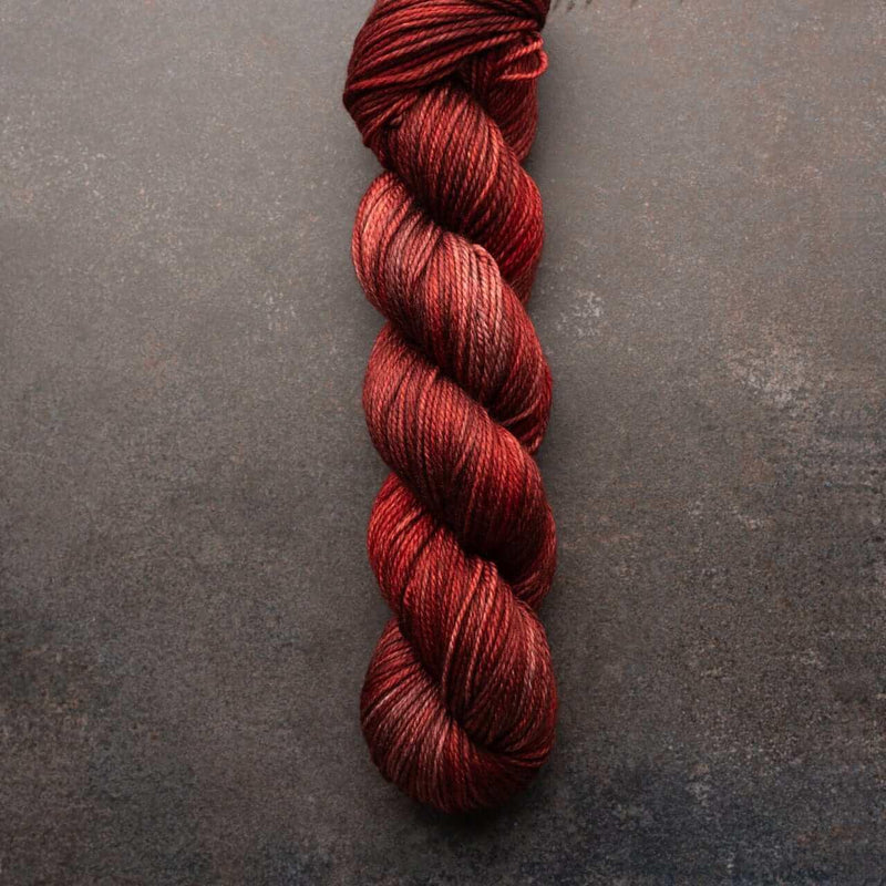 Hand-dyed yarn DK PURE CHERRY PIE DK weight yarn