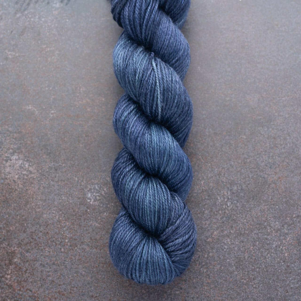 Hand-dyed yarn DK PURE SLATE BLUE DK weight yarn