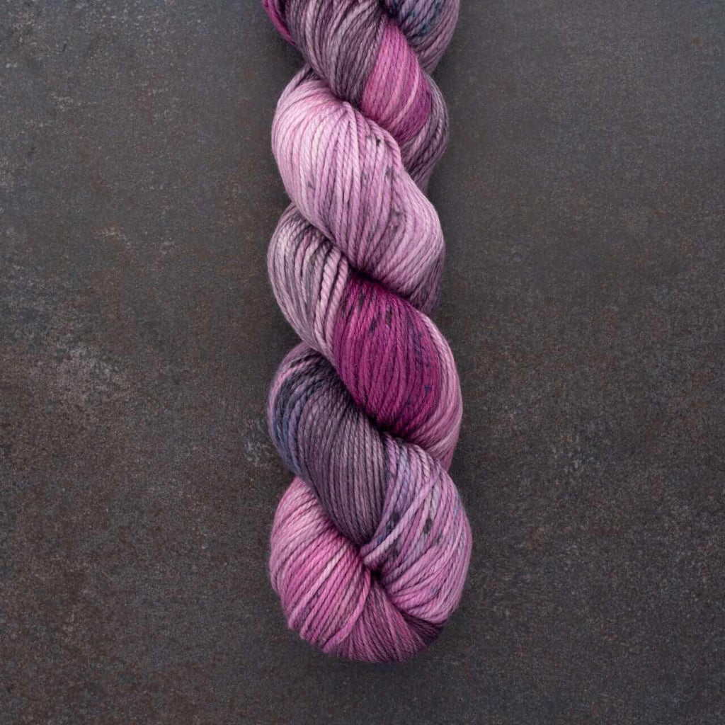 Hand-dyed yarn DK PURE PURPLE GALAXY DK weight yarn