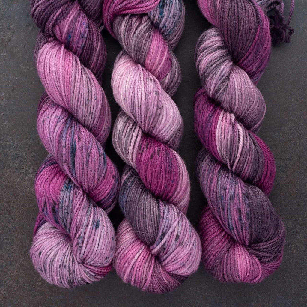 Hand-dyed yarn DK PURE PURPLE GALAXY DK weight yarn