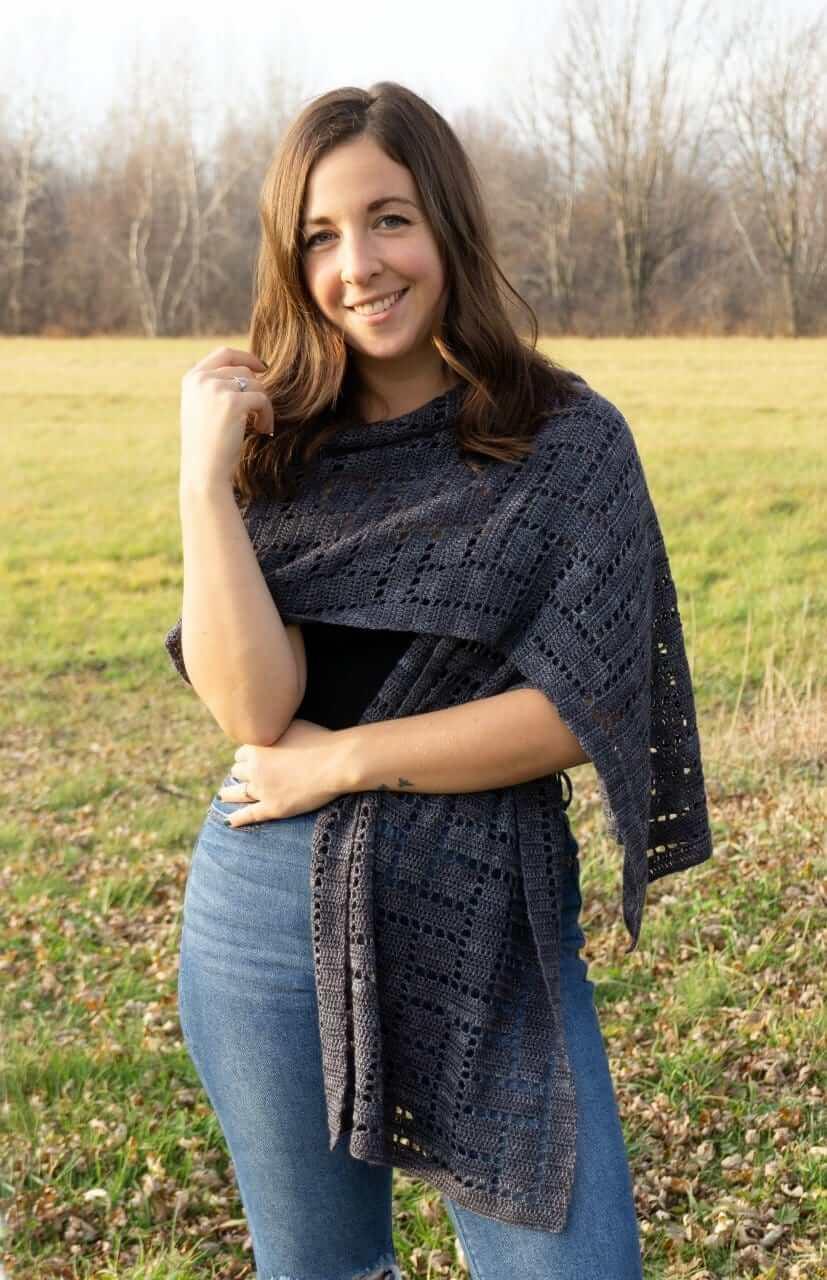 Plain Weave ♥ Crochet Shawl Pattern