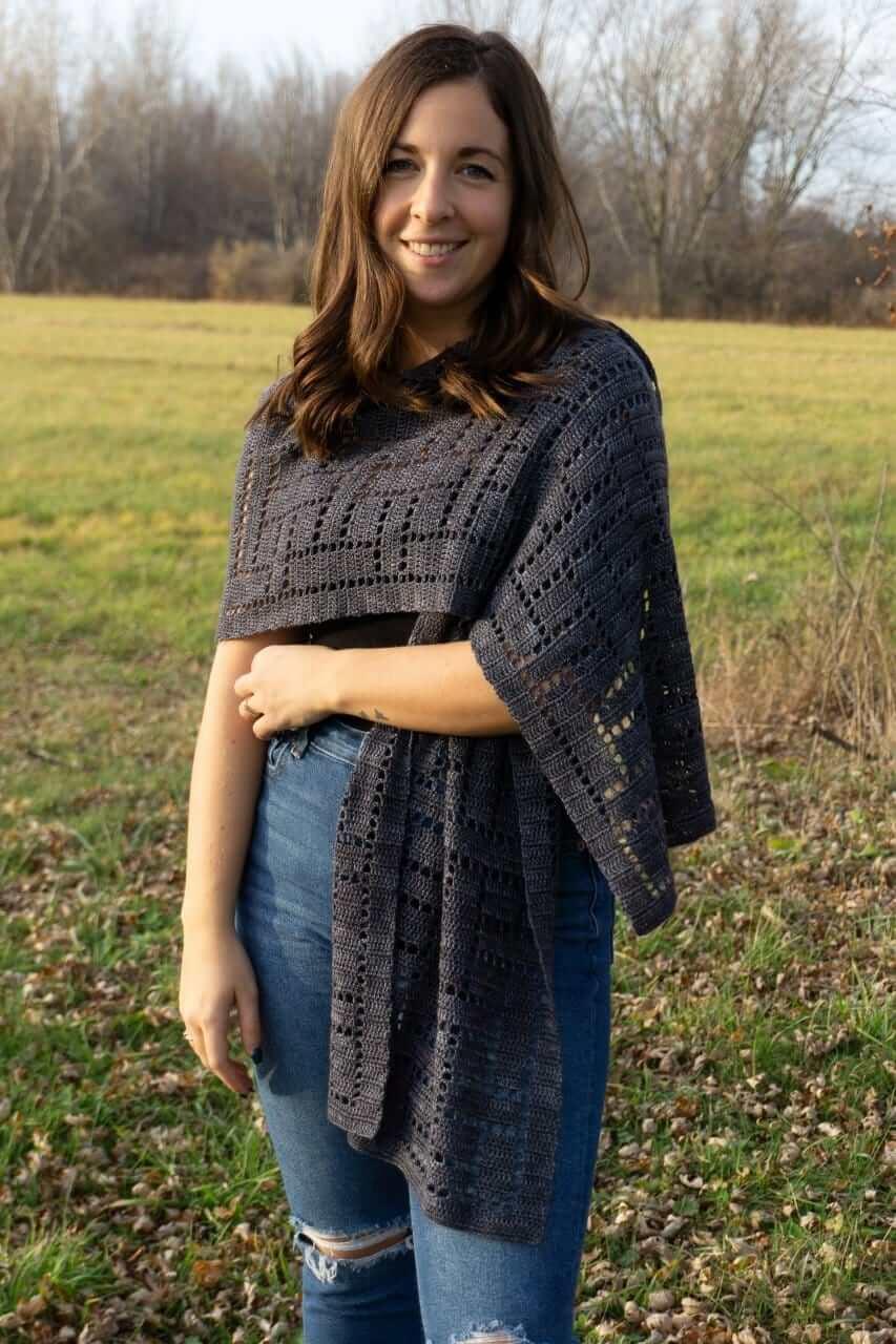 Plain Weave ♥ Crochet Shawl Pattern