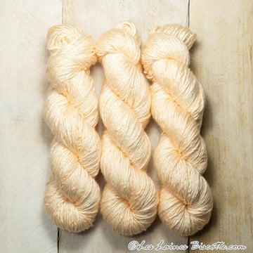 Merino & silk hand-dyed yarn ALBUS PORCELAINE