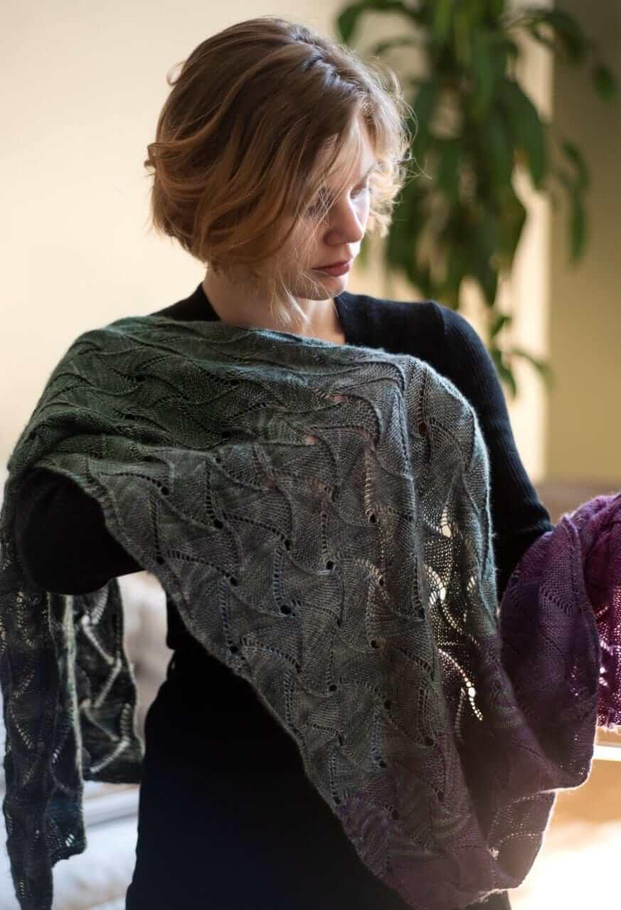 Rolling On The River Shawl Pattern